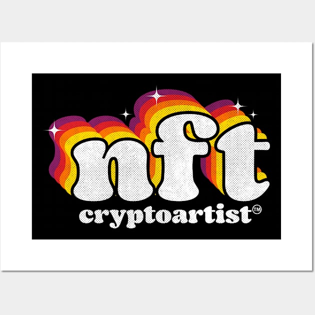 NFT Cryptoartist 80s vibes Wall Art by opippi